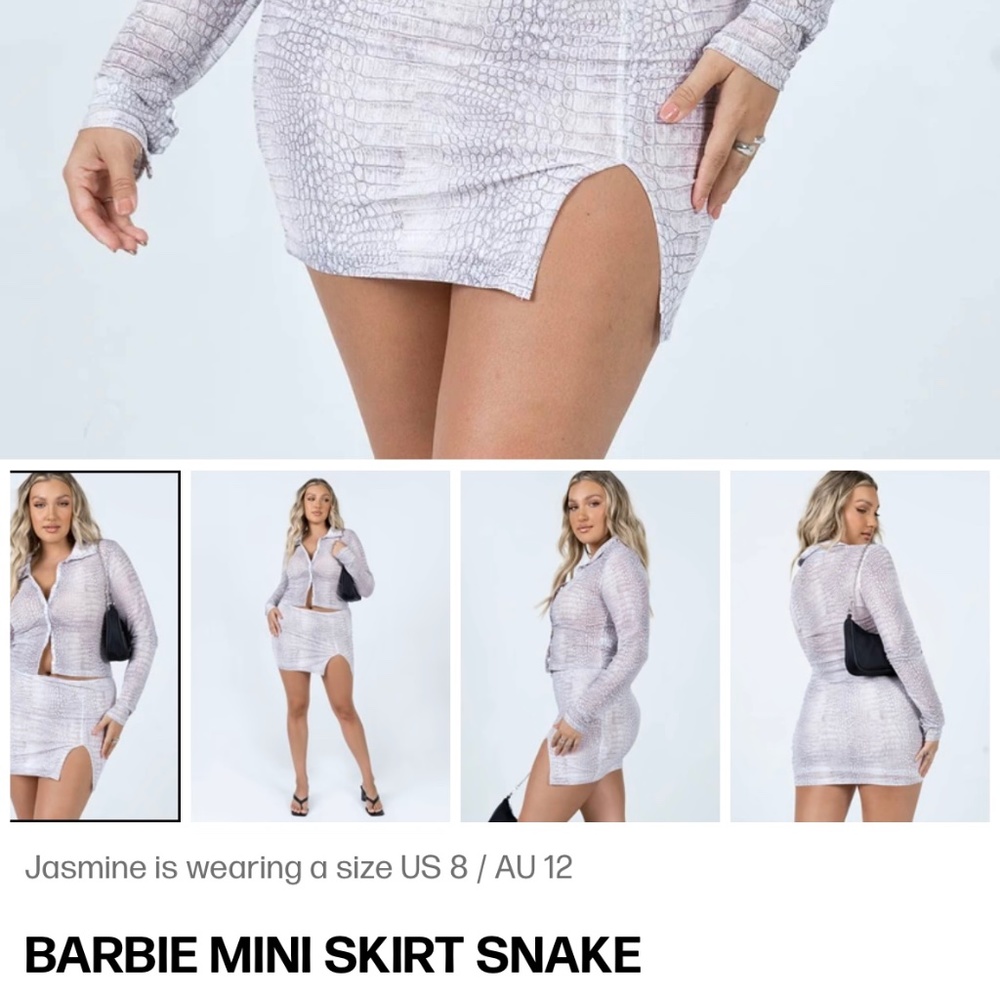 Lioness Barbie mini skirt snake
